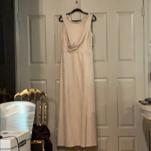 Tahari Light Gold Long Evening Gown - Picture 1 of 6